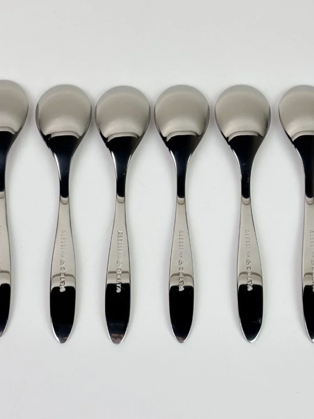 Set of 6 Alessi for Delta Airlines Stainless Steel Teaspoons 5